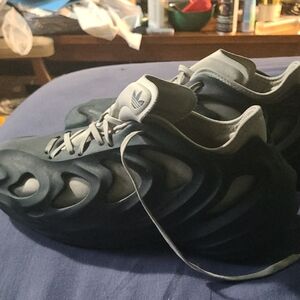 adidas Men’s Black and Gray Foam Runner Style Sneaker